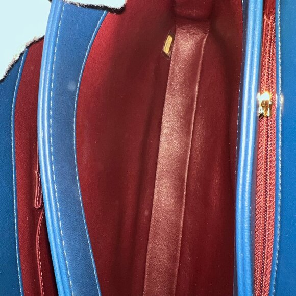 Chanel Navy Quilted Lambskin Medium Trendy Top Handle Bag - Picture 10 of 13